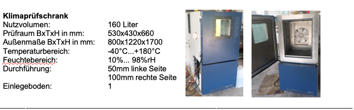 Klimaschrank gebraucht und zur Miete